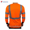 Feuchtigkeit der ANSI-Klasse-3, die 100% Polyester-Birdseye-Ineinander greifen-hallo Sicht-hohes Sicht-reflektierendes Sicherheitst-shirt transportiert